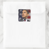 Barack Obama Vierkante Sticker (Tas)