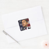 Barack Obama Vierkante Sticker (Envelop)