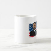 Barack Obama voor de Mok van President (Center)