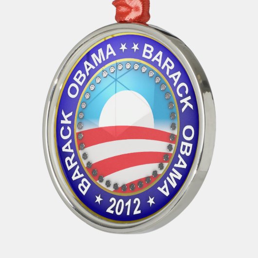 Barack Obama voor president 2012 Metalen Ornament (Links)