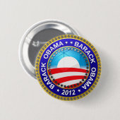 Barack Obama voor president 2012 Ronde Button 5,7 Cm (Voorkant /achterkant)