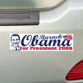 Barack Obama voor President Bumpersticker (Op auto)