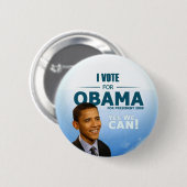 Barack Obama voor President Button (Voorkant /achterkant)