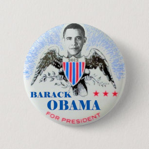 Barack Obama voor president? In 2012? Ronde Button 5,7 Cm