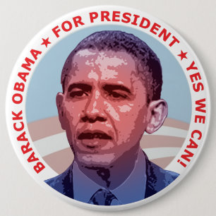 Barack Obama voor President Ronde Button 6,0 Cm