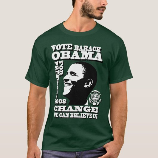 Barack Obama voor President T-shirt (Voorkant)