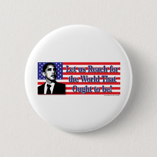 Barack Obama/VS Ronde Button 5,7 Cm (Voorkant)