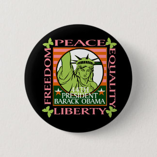 BARACK OBAMA WINS! RONDE BUTTON 5,7 CM