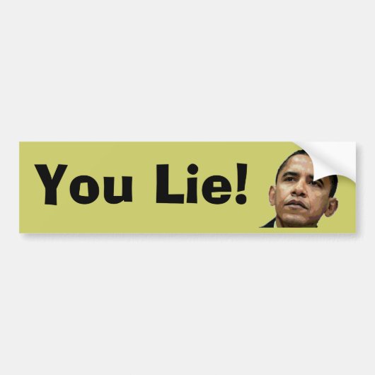 Barack Obama You Lie Bumpersticker (Voorkant)