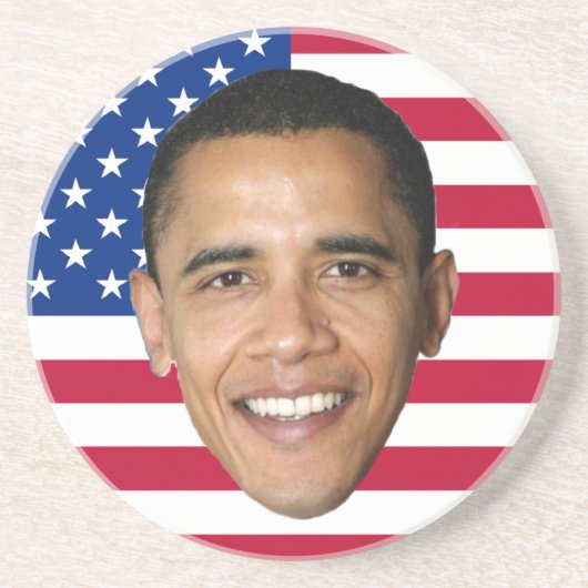 Barack Obama Zandsteen Onderzetter (Voorkant)