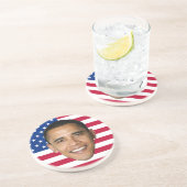 Barack Obama Zandsteen Onderzetter (Zijkant)