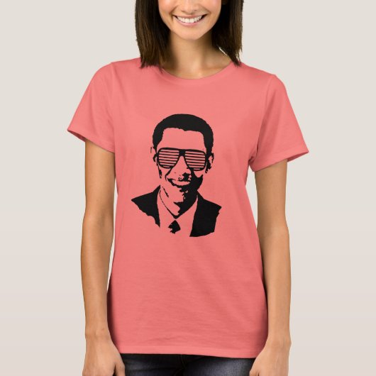 Barack Obama zonnebril T-shirt (Voorkant)