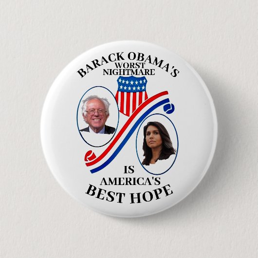 Barack Obama's ergste nachtmerrie Ronde Button 5,7 Cm (Voorkant)