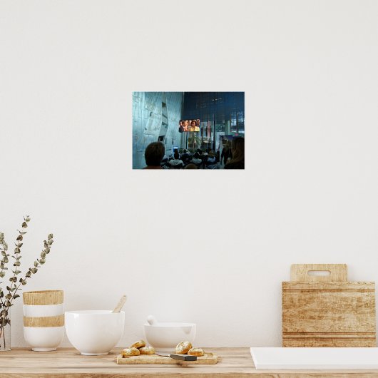 Barack Obama's Inauguration Broadcast in Australië Poster (Keuken)