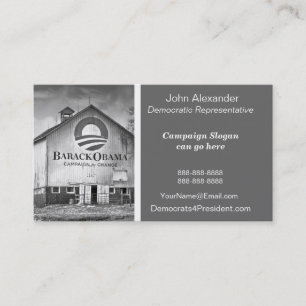 Barack Obama's presidentiële campagne Barn Visitekaartje