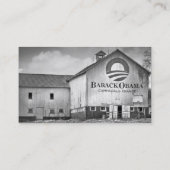 Barack Obama's presidentiële campagne Barn Visitekaartje (Achterkant)