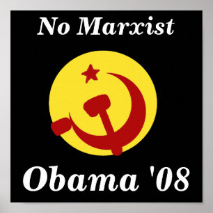 Barack Obamaschange, Obama'08, geen marxist Poster