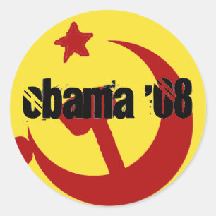 Barack Obamaschange, Obama'08, Obama'08 Ronde Sticker