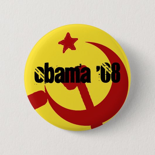 Barack Obamaschange, Obama'08 Ronde Button 5,7 Cm (Voorkant)