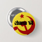 Barack Obamaschange, Obama'08 Ronde Button 5,7 Cm (Voorkant /achterkant)