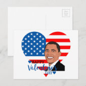 barack obamavalentijn feestdagenkaart (Voorkant / Achterkant)