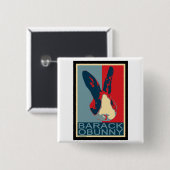 Barack Obunny Vierkante Button 5,1 Cm (Voorkant /achterkant)