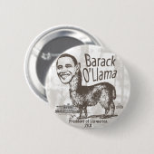 Barack O'Llama 2008 Ronde Button 5,7 Cm (Voorkant /achterkant)