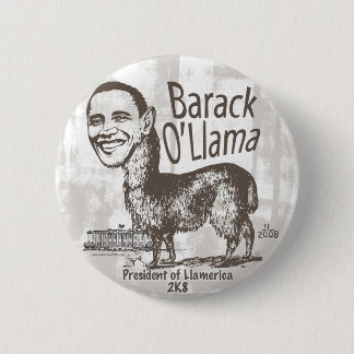 Barack O'Llama 2008 Ronde Button 5,7 Cm