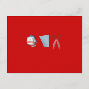 BARACK PAPER SCISSORS BRIEFKAART