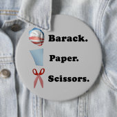 Barack. Papier. schaar Ronde Button 6,0 Cm (In situ)
