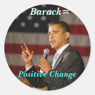 Barack = Positive Change sticker