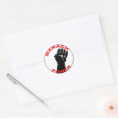 BARACK POWER RONDE STICKER (Envelop)
