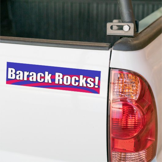 Barack Rocks. Bumpersticker (Op Truck)