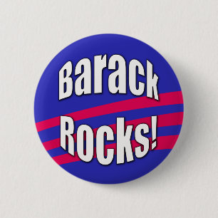 Barack Rocks. Knoop Ronde Button 5,7 Cm