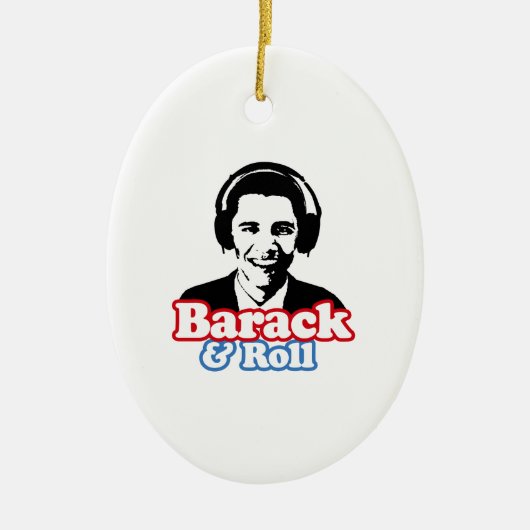 BARACK & ROLL KERAMISCH ORNAMENT (Voorkant)