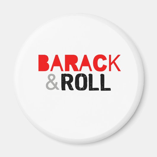 Barack & Roll T-shirt Magneet (Voorkant)