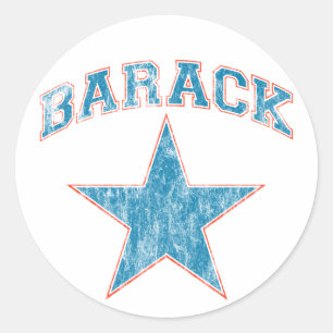 barack star ronde sticker