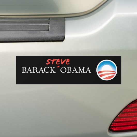 Barack Steve Obama Bumpersticker (Op auto)