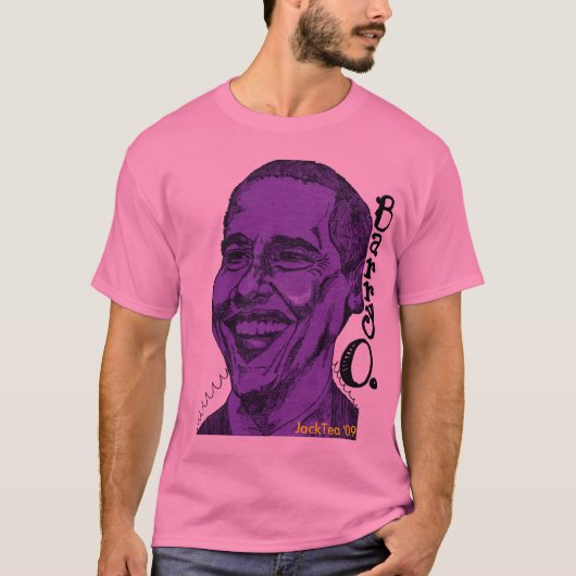 Barack T-shirt Paars, JackTea '09 (Voorkant)