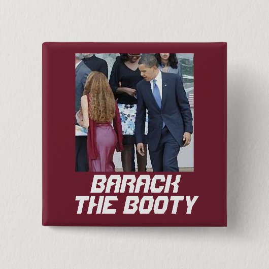 Barack the Booty Vierkante Button 5,1 Cm (Voorkant)