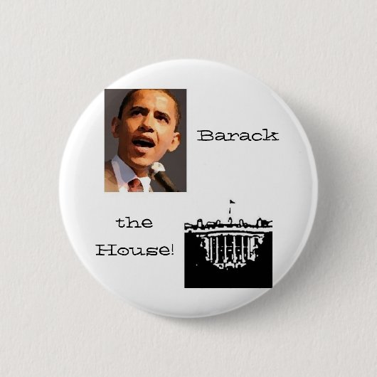 Barack the House! knoop Ronde Button 5,7 Cm (Voorkant)