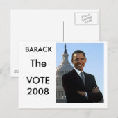 Barack the Vote Briefkaart (Voorkant / Achterkant)