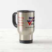 Barack the Youth Vote Travel Mug Reisbeker (Voorkant links)