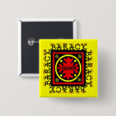 BARACK VOOR VERANDERINGSPELD VIERKANTE BUTTON 5,1 CM (Voorkant /achterkant)