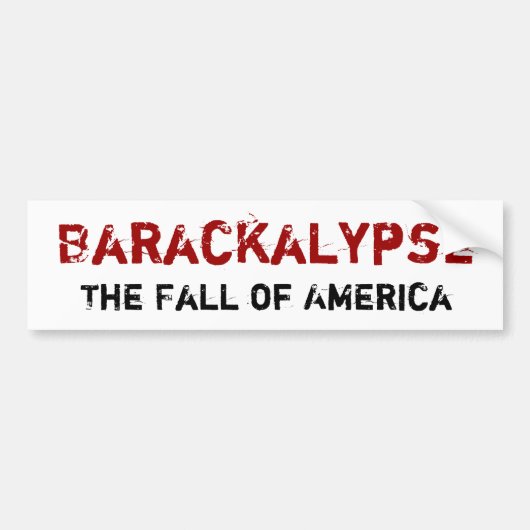 Barackalyps Bumpersticker (Voorkant)