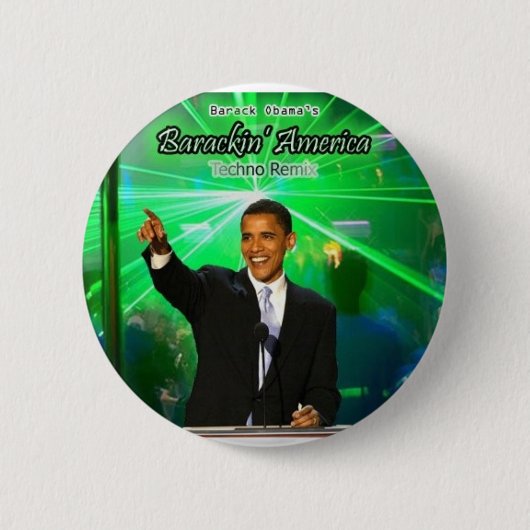 barackin ' america ronde button 5,7 cm (Voorkant)
