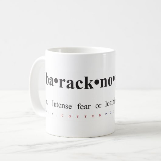 Baracknofobie Mok (Voorkant links)