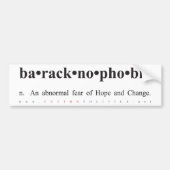 Baracknofobische Bumpersticker (Voorkant)