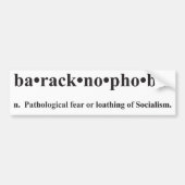 Baracknofobische Bumpersticker (Voorkant)