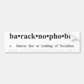Baracknofobische Bumpersticker (Voorkant)